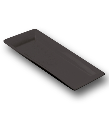 Rectangular Black Ceramic Platter 18"L x 8.75"W